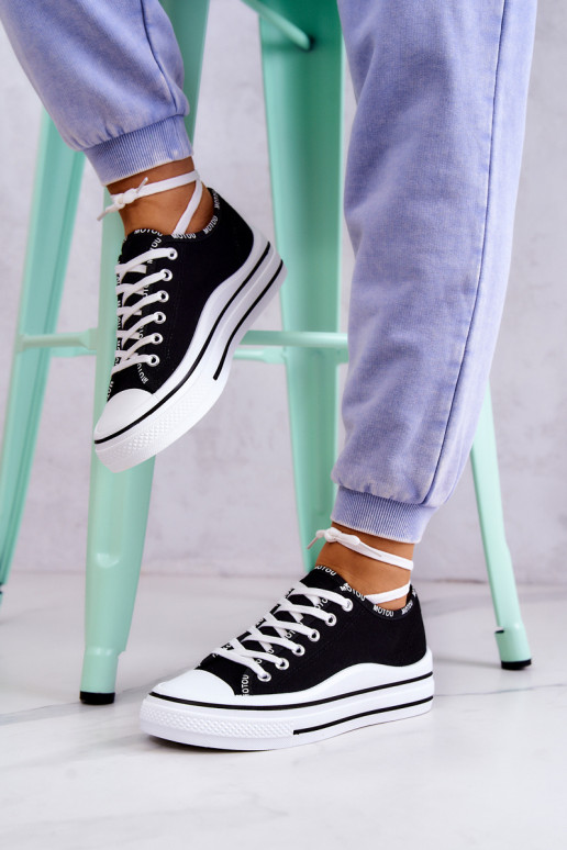 šņorējami Sporta apavi melnas krāsas Menifee