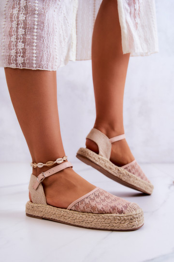 espadrilles ar sprādzītēm Nude Charlene