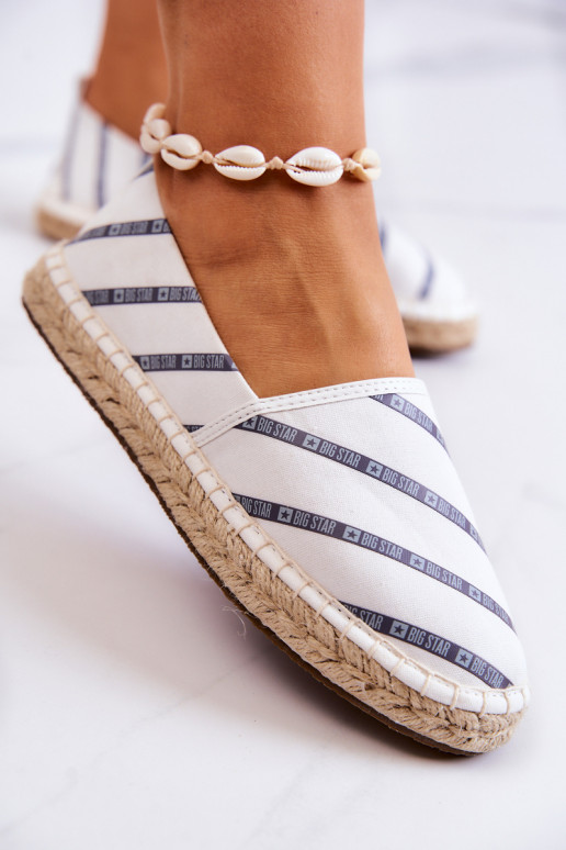 Klasiska modeļa espadrilles Big Star JJ274959 baltas krāsas