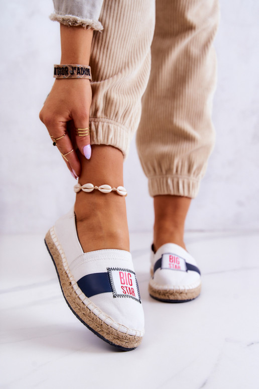 Espadrilles Big Star JJ274964 Baltas-tumši zilas krāsas Espadrilles Big Star JJ274964 Baltas-tumši zilas krāsas
