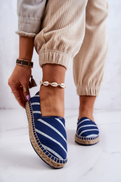 Klasiska modeļa espadrilles Big Star JJ274960 tumši zilas krāsas Klasiska modeļa espadrilles Big Star JJ274960 tumši zilas krāsas