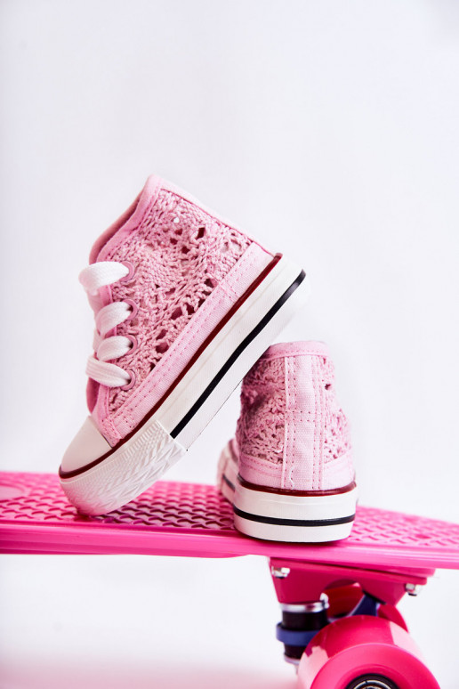 Bērnu apavi tõmblukuga Rozā krāsas Mona