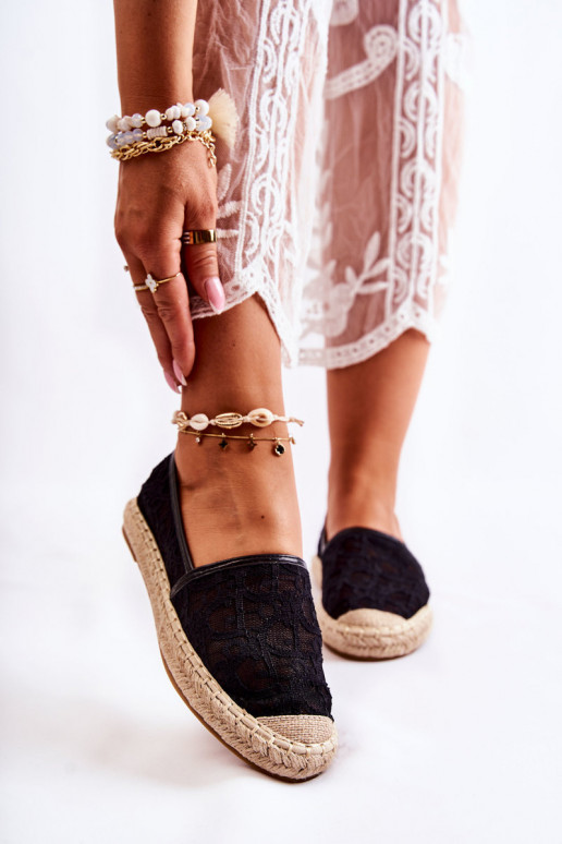 Klasiska modeļa espadrilles melnas krāsas Catris Klasiska modeļa espadrilles melnas krāsas Catris