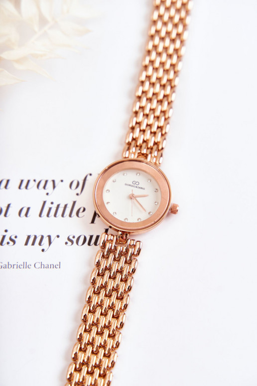 Sieviešu pulkstenis Giorgio & Dario ar mirdzošiem spīdumiņiem Zelta krāsas