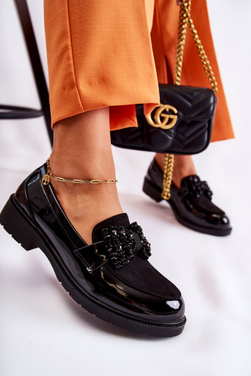 apavi Laque ar bantītēm melnas krāsas Laurent