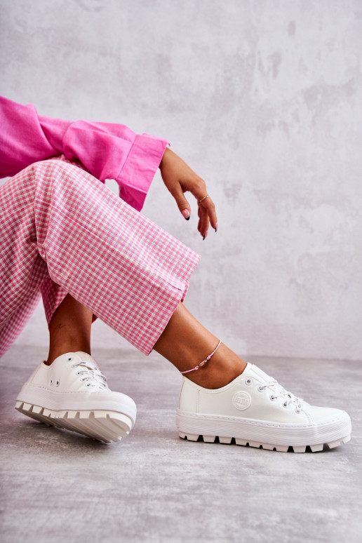 Stilīgasrnas Laque brīvā laika apavi Big Star KK274045 baltas krāsas