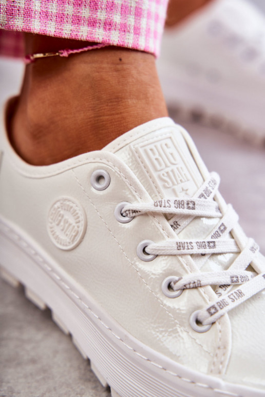 Stilīgasrnas Laque brīvā laika apavi Big Star KK274045 baltas krāsas