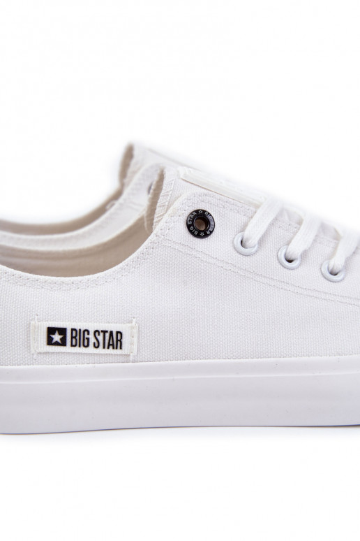 Auduma brīvā laika apavi Big Star KK174006 baltas krāsas Auduma brīvā laika apavi Big Star KK174006 baltas krāsas