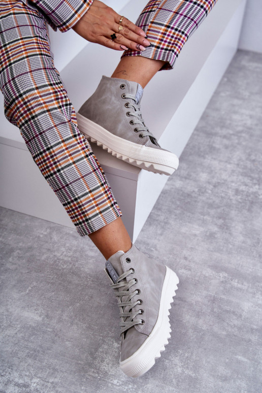 sieviešu puszābaki Big Star siltināti Pelēkas krāsas EE274114