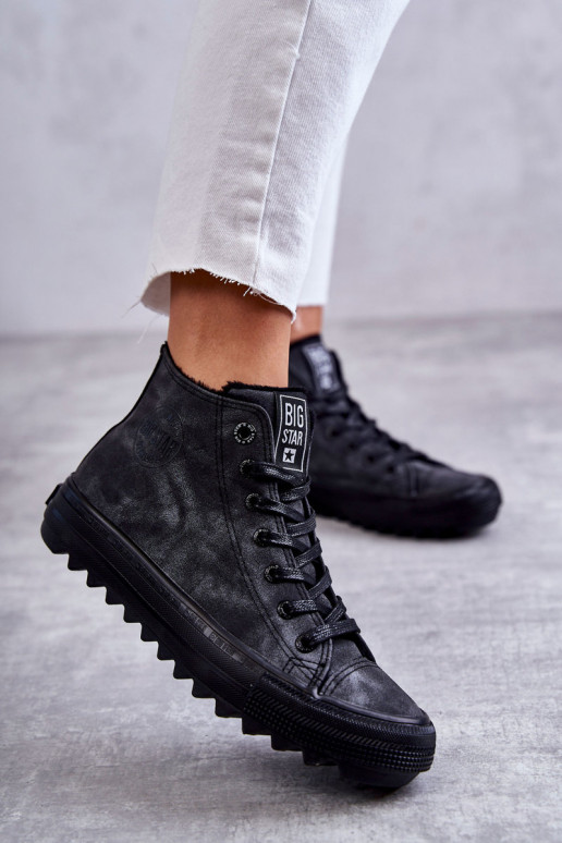 sieviešu puszābaki Big Star siltināti melnas krāsas GG274069