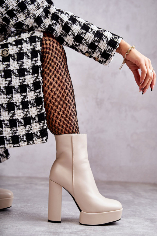 Sieviešu puszābaki ar papēdi smilšu krāsas Kaysa