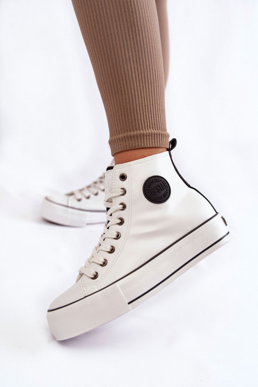 siltināti brīvā laika apavi Big Star KK274170 baltas krāsas