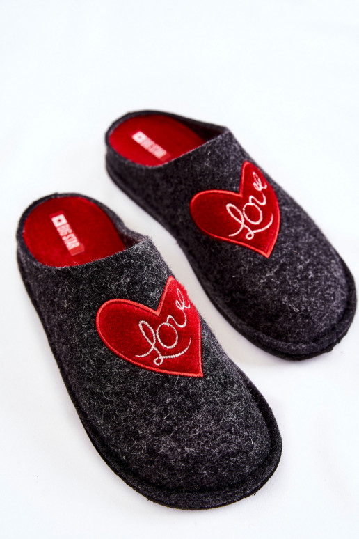 mājas čības Big Star KK276019 -sarkanas krāsas mājas čības Big Star KK276019 -sarkanas krāsas