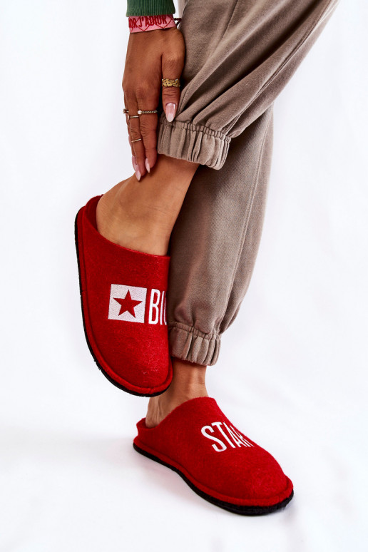 mājas čības Big Star KK276022 sarkanas krāsas mājas čības Big Star KK276022 sarkanas krāsas