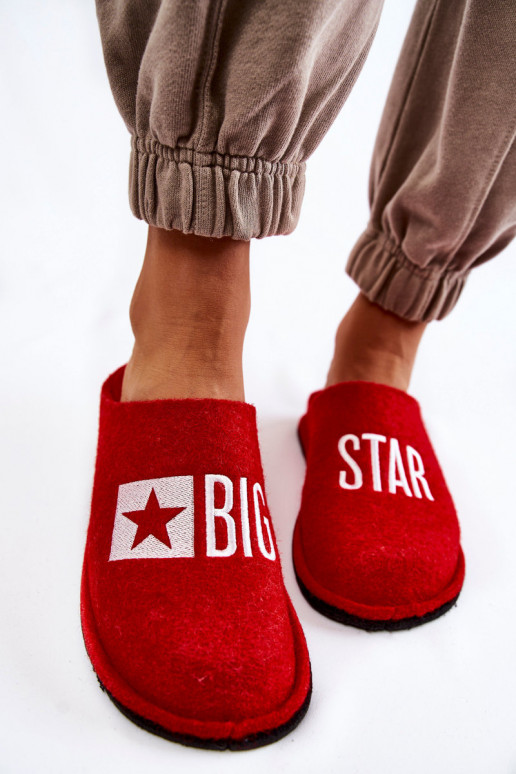 mājas čības Big Star KK276022 sarkanas krāsas mājas čības Big Star KK276022 sarkanas krāsas
