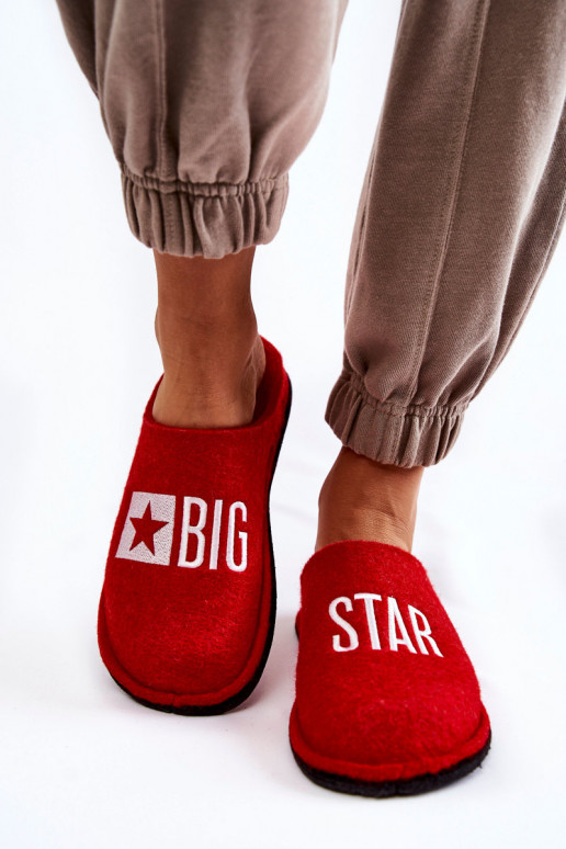 mājas čības Big Star KK276022 sarkanas krāsas mājas čības Big Star KK276022 sarkanas krāsas