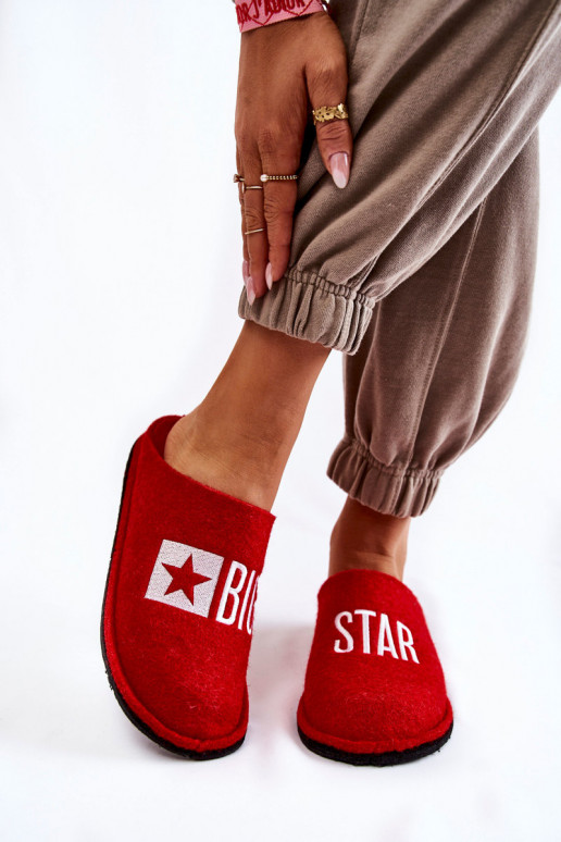 mājas čības Big Star KK276022 sarkanas krāsas mājas čības Big Star KK276022 sarkanas krāsas