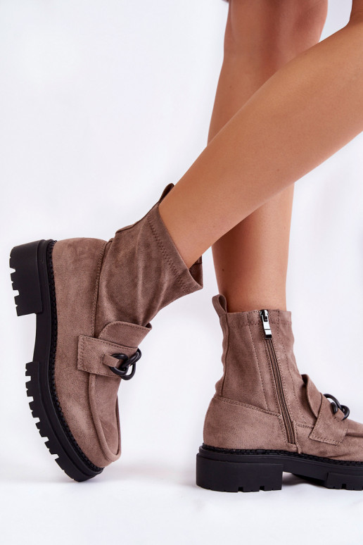 Zamšādas kurpes La.Fi 250042B-SU smilšu krāsas