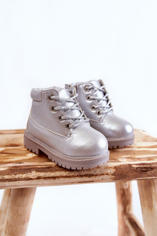 Bērnu apavi ar rāvējslēdzējiem Sudraba krāsas Dexter