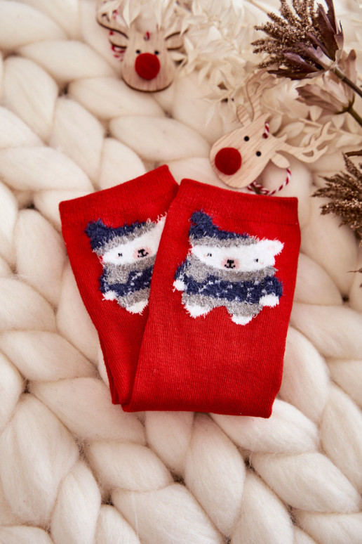 Jaunības gludās zeķes sarkanas krāsas