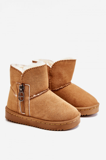 Bērnu apavi siltināti Sieviešu puszābaki sniega apavi brūnas krāsas Catellie