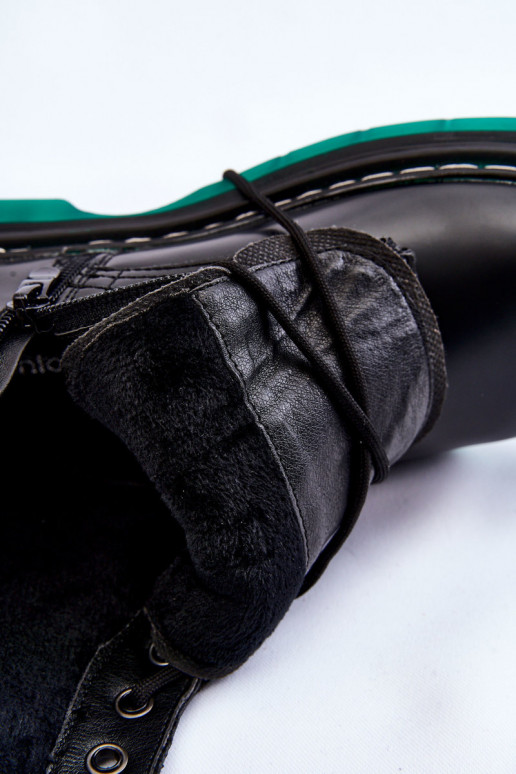 Kerzi sievietēm šņorējami melnas krāsas Trinah