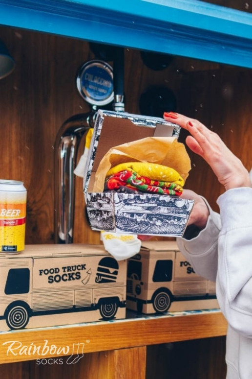 Zeķu komplekts Food Truck Socks Box 3 Pāris