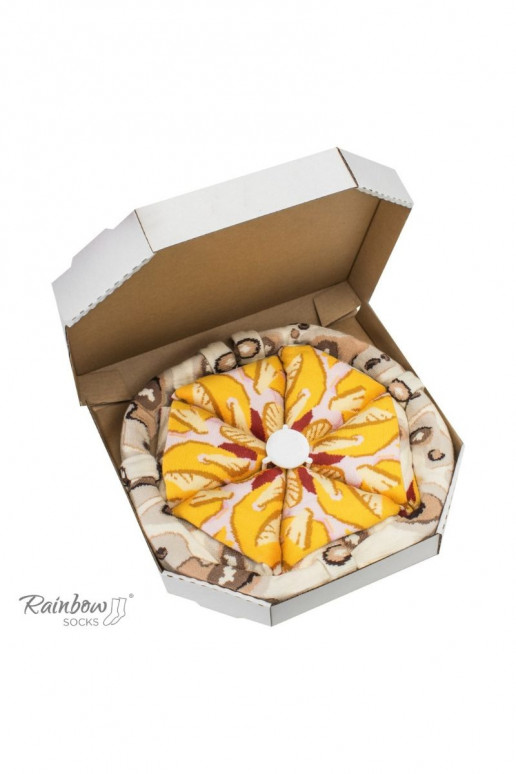 Varavīksnes zeķes Pizza 4 Pāris   Varavīksnes zeķes Pizza 4 Pāris