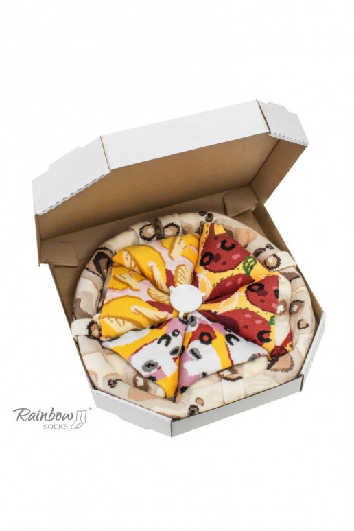 Varavīksnes zeķes Pizza 4 Pāris Varavīksnes zeķes Pizza 4 Pāris