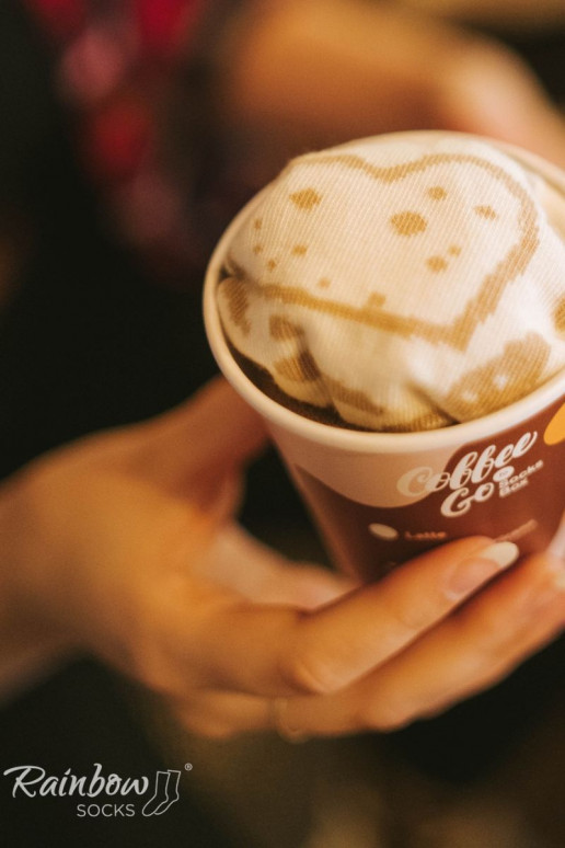 Varavīksnes zeķes Cappuccino 1 Pāris