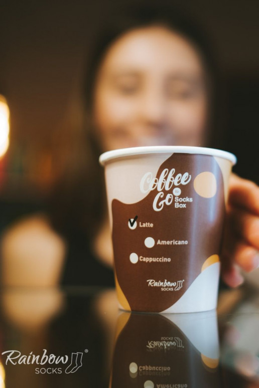 Varavīksnes zeķes Caffe Latte 1 Pāris