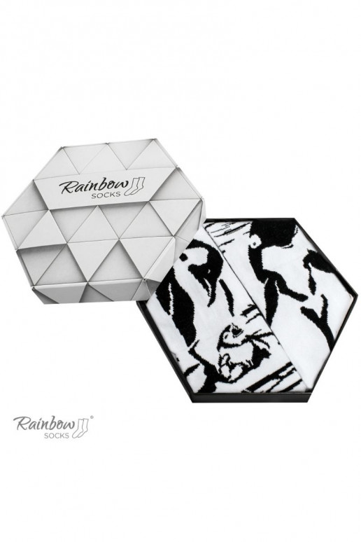 Varavīksnes zeķes -baltas krāsas 2 pāri