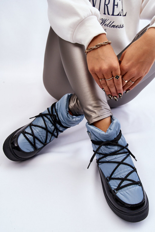 Stilīgasrnas sniega apavi šņorējami Zilas krāsas Carrios