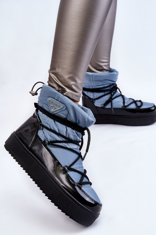 Stilīgasrnas sniega apavi šņorējami Zilas krāsas Carrios