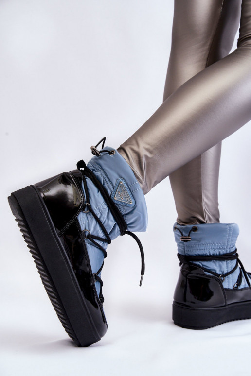 Stilīgasrnas sniega apavi šņorējami Zilas krāsas Carrios