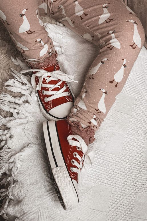 Klasiski bērnu sporta apavi sarkanas krāsas Filemon