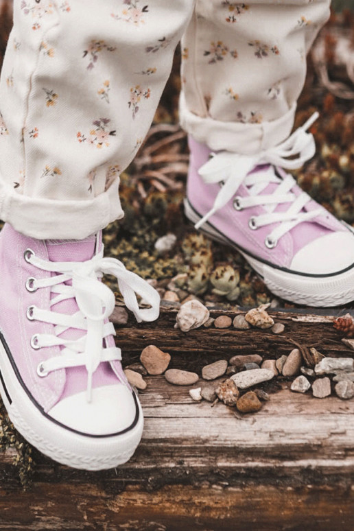 Bērnu apavi ar oļiem Violeta krāsa Filemon