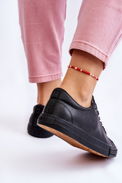 šņorējami Klasiska modeļa brīvā laika apavi melnas krāsas Misima