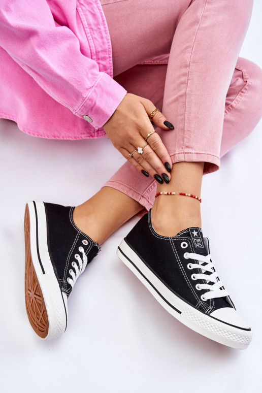 Klasiska modeļa brīvā laika apavi melnas krāsas Ecoma