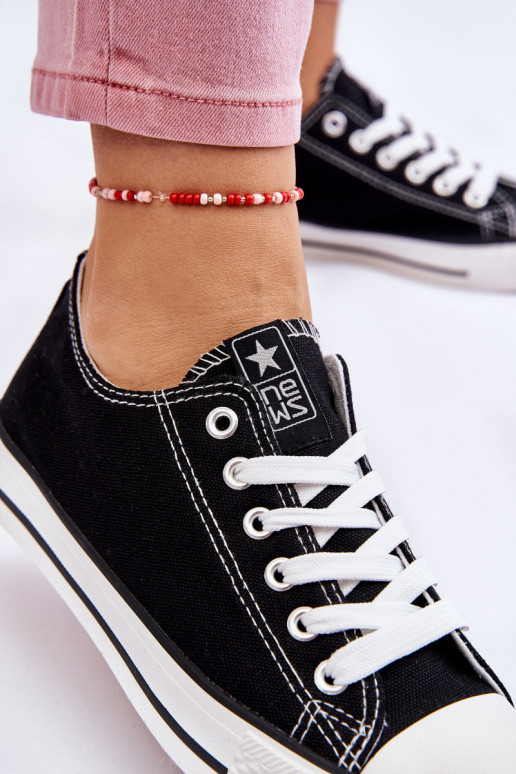 Klasiska modeļa brīvā laika apavi melnas krāsas Ecoma