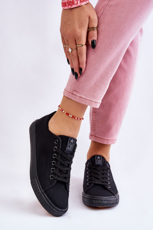 šņorējami Klasiska modeļa brīvā laika apavi melnas krāsas Eleya