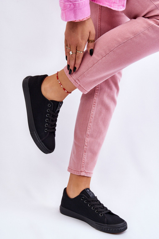 šņorējami Klasiska modeļa brīvā laika apavi melnas krāsas Eleya