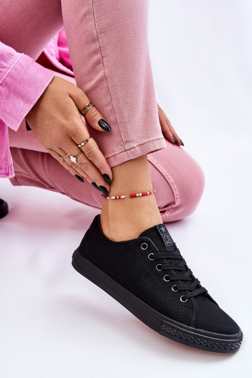 šņorējami Klasiska modeļa brīvā laika apavi melnas krāsas Eleya