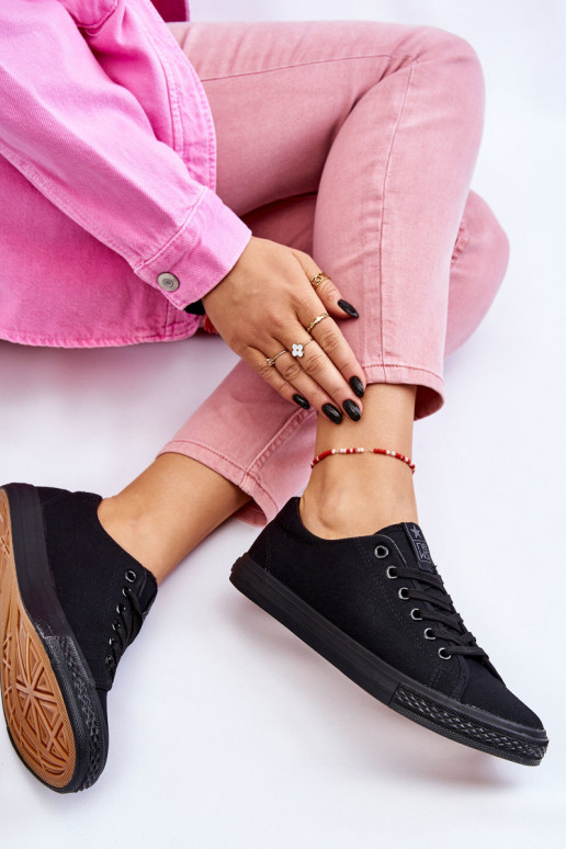 šņorējami Klasiska modeļa brīvā laika apavi melnas krāsas Eleya