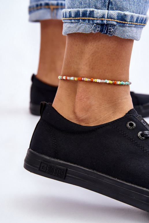 sporta apavi ar līdzenu zoli Big Star LL274057 melnas krāsas