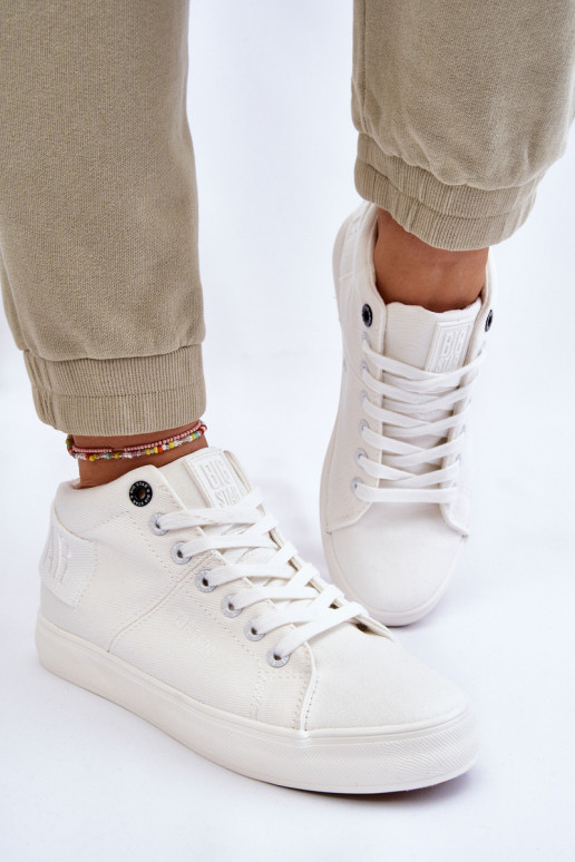 Klasiska modeļa tõmblukuga Big Star LL274002 baltas krāsas