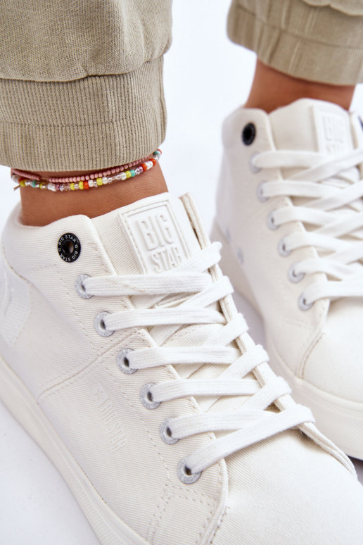 Klasiska modeļa tõmblukuga Big Star LL274002 baltas krāsas