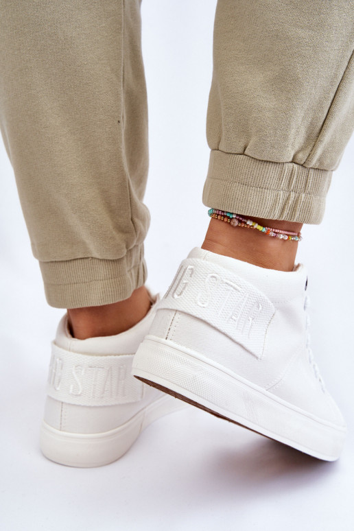 Klasiska modeļa tõmblukuga Big Star LL274002 baltas krāsas