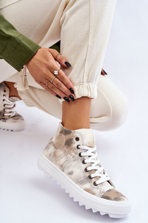 sieviešu puszābaki Big Star LL274047 Baltas-Zaļas krāsas