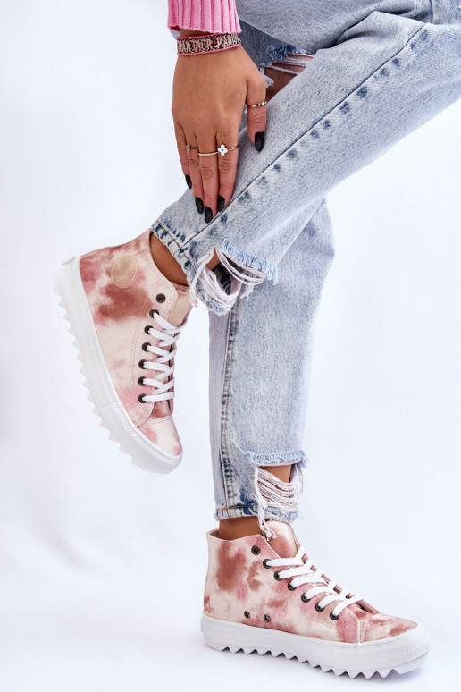 sieviešu puszābaki Big Star LL274048 smilšu krāsas-Rozā krāsas